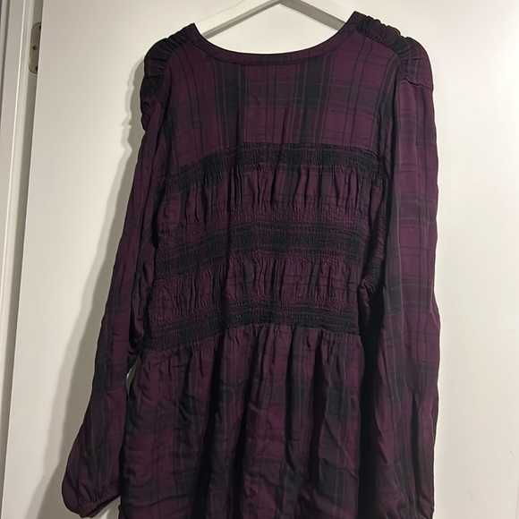 Torrid Size 3X Plaid Peplum Elastic Waist Tunic Blouse - Picture 4 of 4